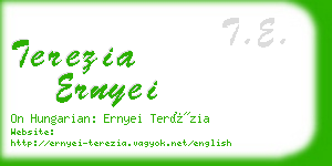 terezia ernyei business card